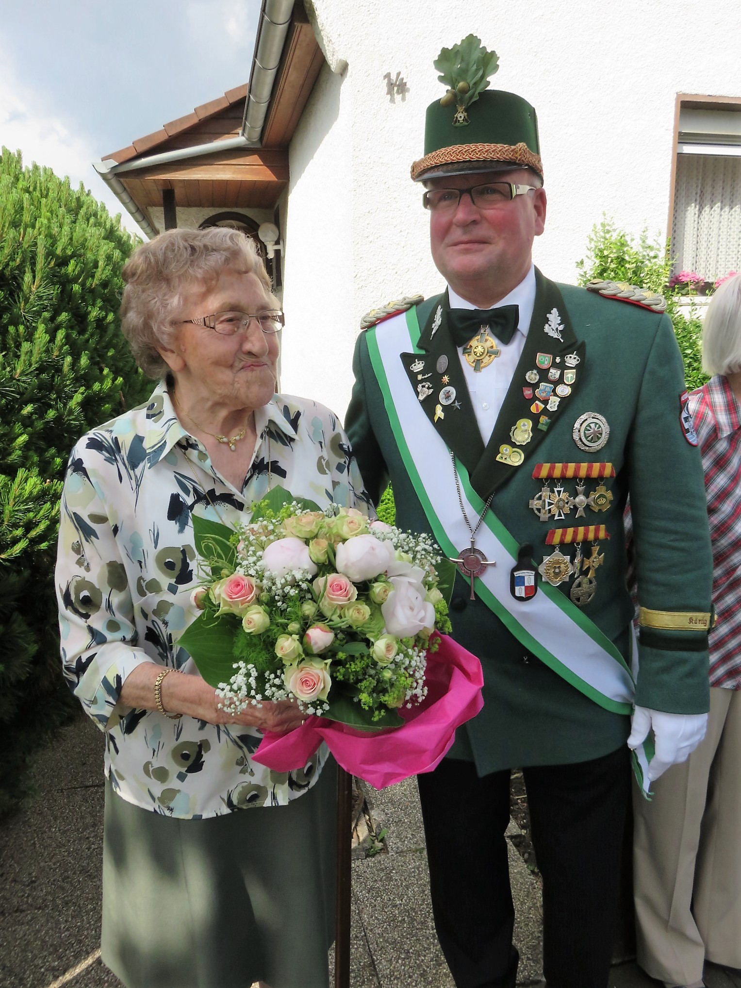 Josefa Risse mit Oberst Fahney