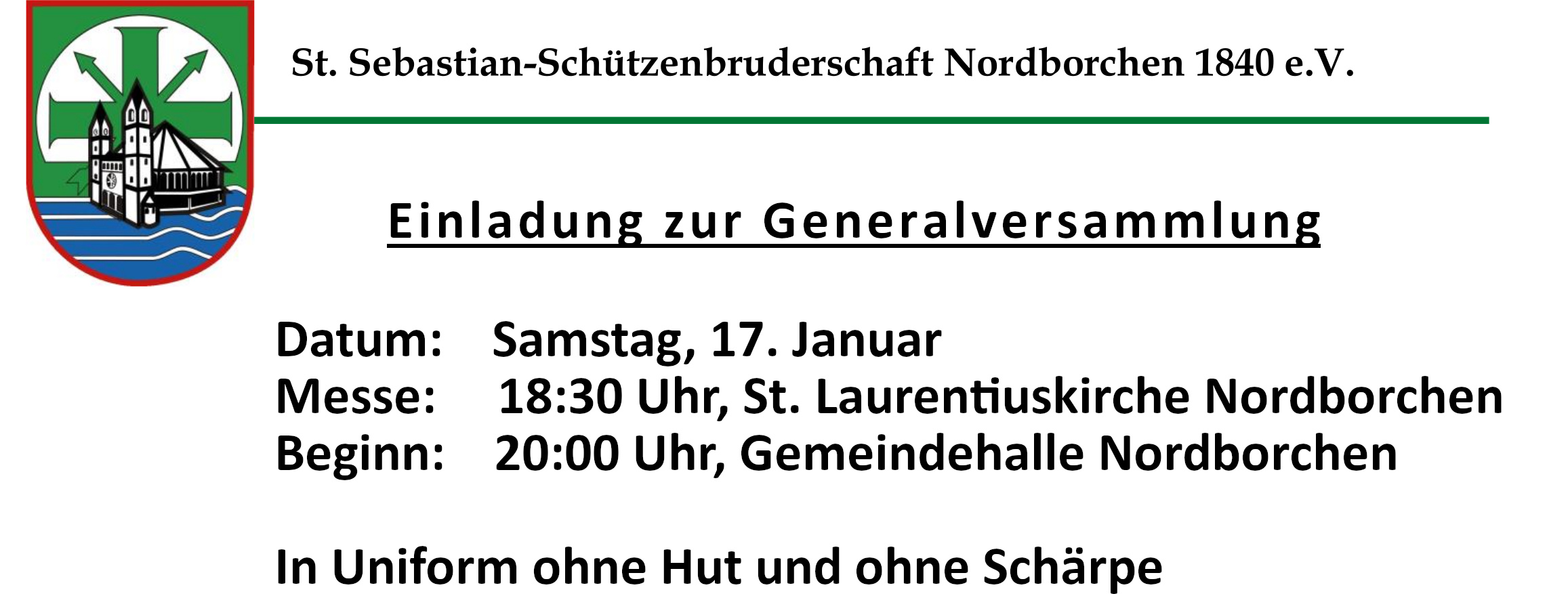 Einladung Generalversammlung